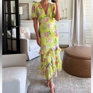 ASOS green floral maxi!